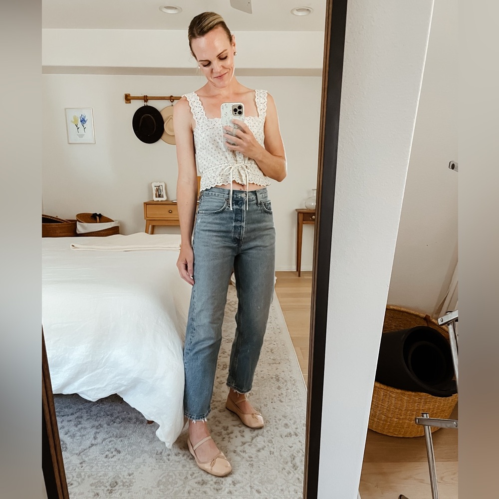 Agolde 90’s Mid-Rise Crop Straight Jeans